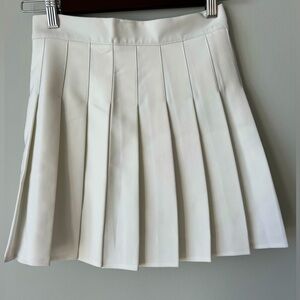 White mini tennis skirt